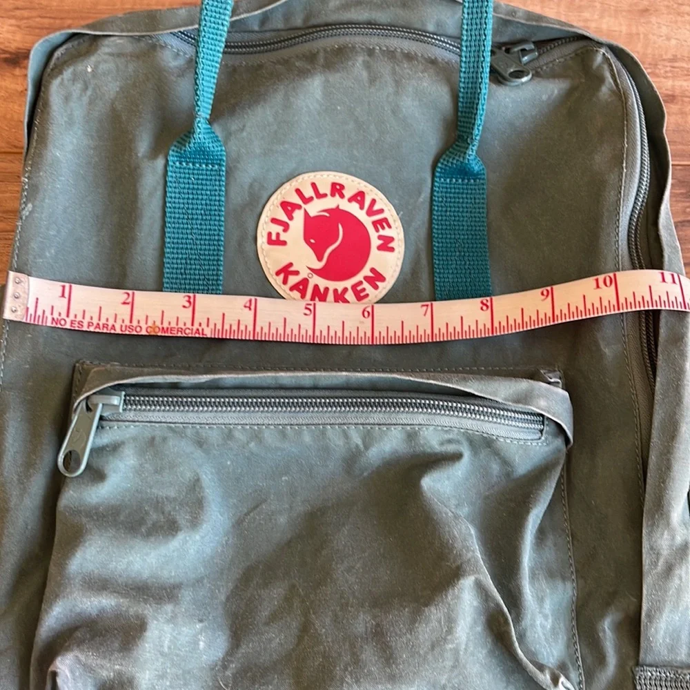 Pre-owned Fjallraven Kanken Backpack Unisex Green Travel Bag Sweden Travel